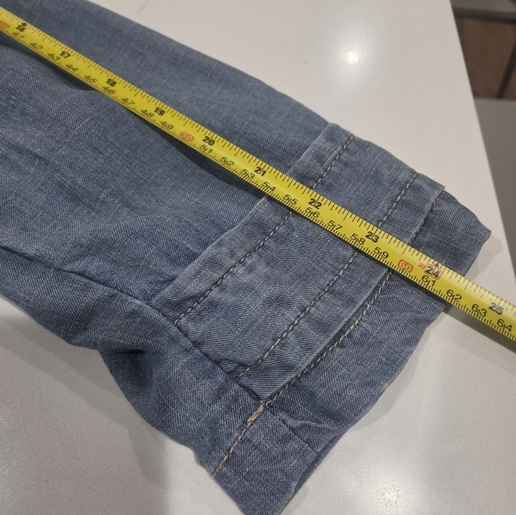 Chicos Women's Blue Denim Jacket Size 3 - Picture 9 of 10